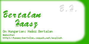 bertalan haasz business card